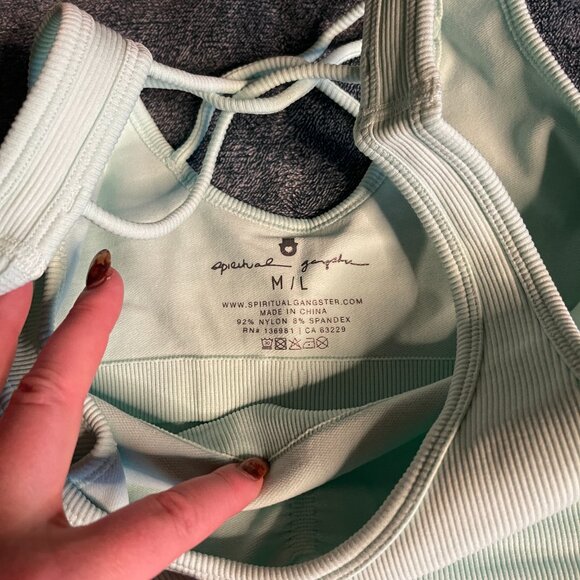 NWT Spiritual Gangster Infinity Seamless Tank Beach Glass Size M/L - Picture 4 of 6